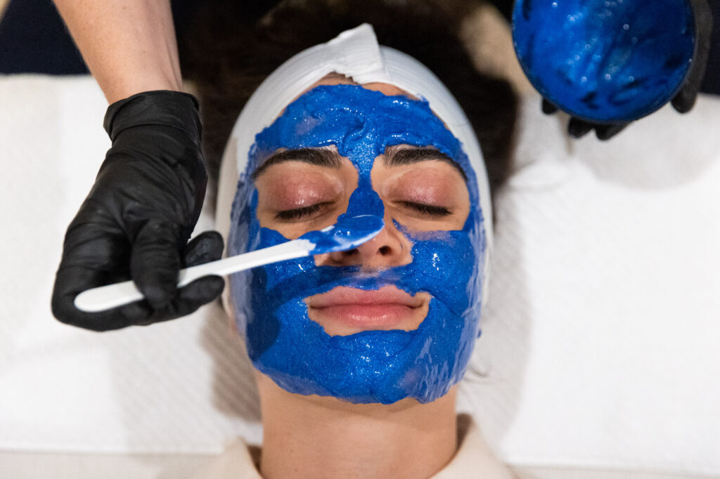 An Ona Skincare patient receiving one of our Diamond Glow facials near Belle Meade